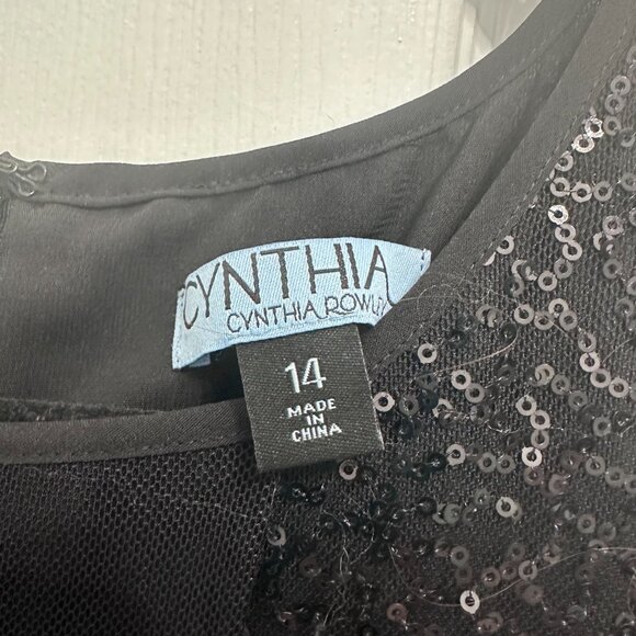 Black Cynthia Rowley Sequin Dress Size 14 - Picture 6 of 6
